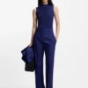 Ribbed top with mock neckline Ribbed top with mock neckline