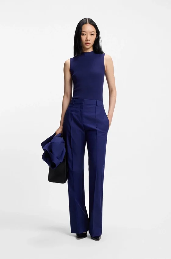 Ribbed top with mock neckline Ribbed top with mock neckline