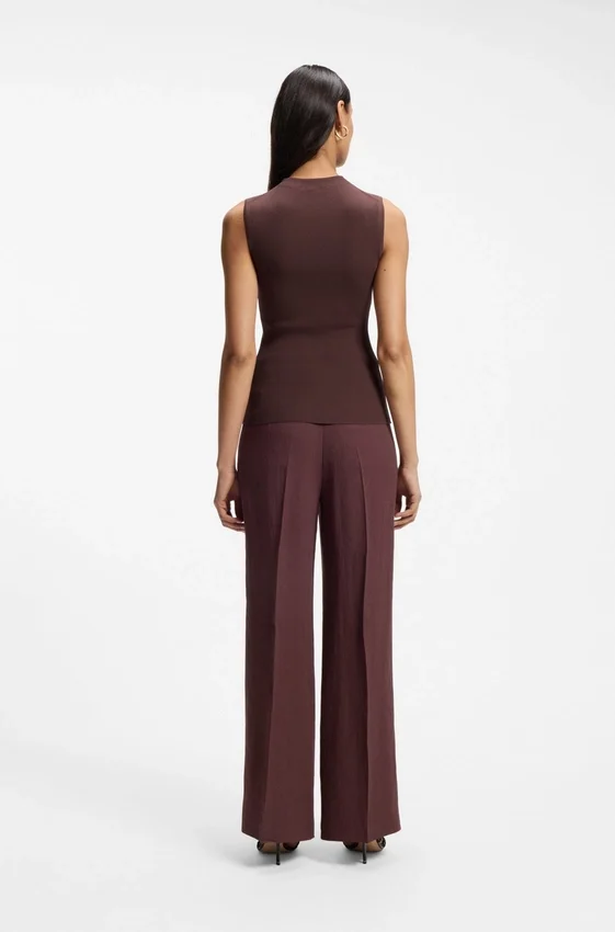 Ribbed top with mock neckline Ribbed top with mock neckline