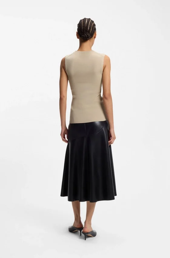 Ribbed top with mock neckline Ribbed top with mock neckline