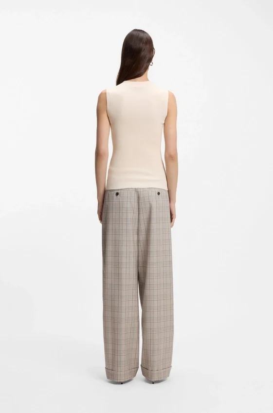 Ribbed top with mock neckline Ribbed top with mock neckline
