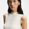Ribbed top with mock neckline Ribbed top with mock neckline