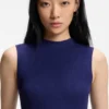 Ribbed top with mock neckline Ribbed top with mock neckline