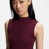 Ribbed top with mock neckline Ribbed top with mock neckline
