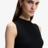 Ribbed top with mock neckline Ribbed top with mock neckline