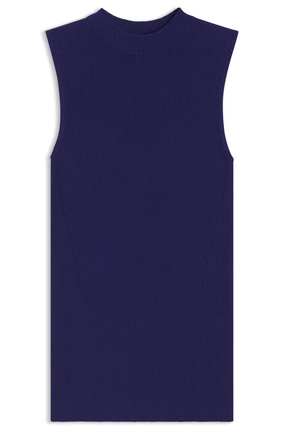 Ribbed top with mock neckline Ribbed top with mock neckline