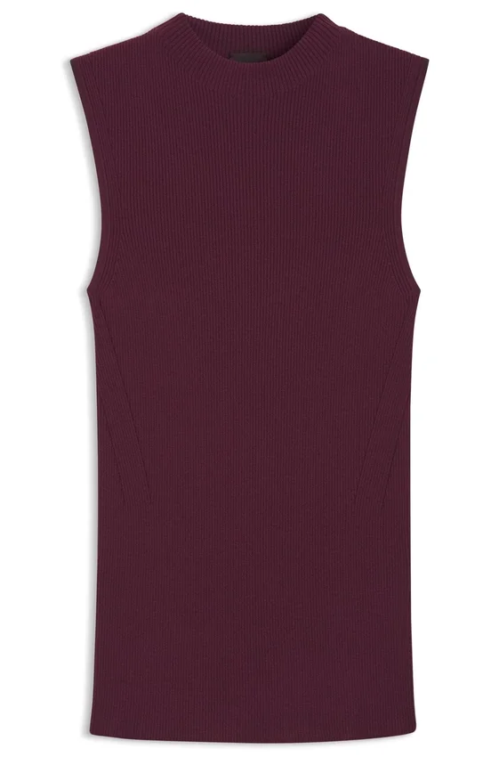 Ribbed top with mock neckline Ribbed top with mock neckline