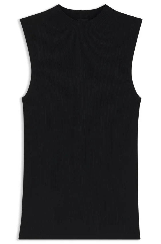 Ribbed top with mock neckline Ribbed top with mock neckline