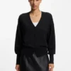 Ribbed-trim cardigan in cashmere