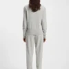 Ribbed-trim cardigan in cashmere