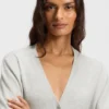 Ribbed-trim cardigan in cashmere