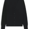 Ribbed-trim cardigan in cashmere