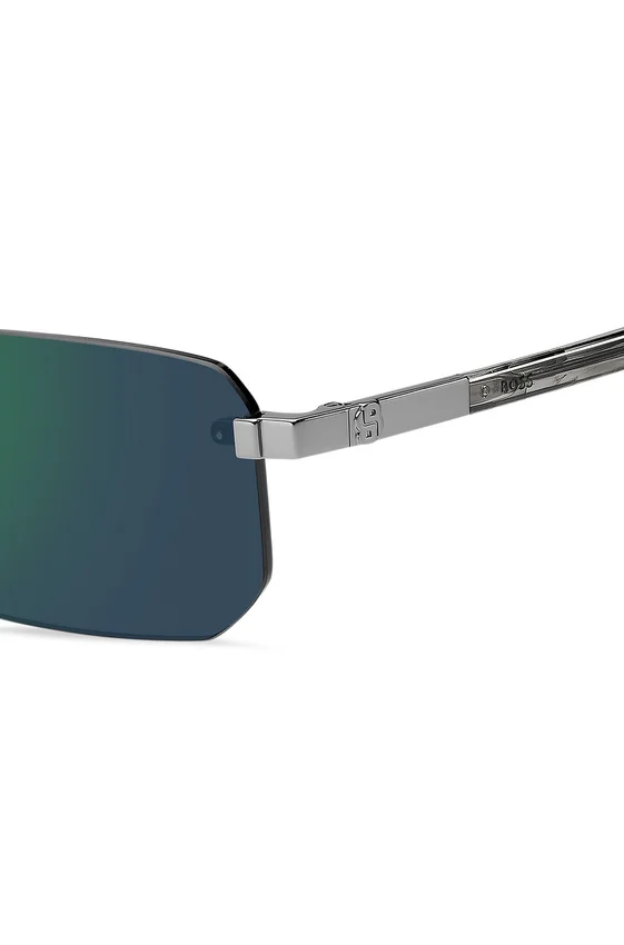 Rimless sunglasses with colored lenses and Double B monogram Rimless sunglasses with colored lenses and Double B monogram