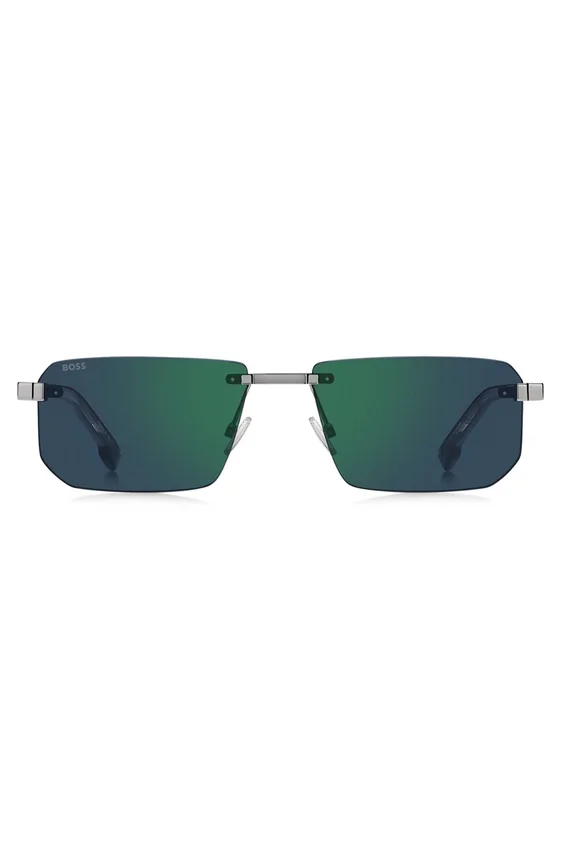 Rimless sunglasses with colored lenses and Double B monogram Rimless sunglasses with colored lenses and Double B monogram