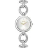 Ring-bracelet watch in silver-tone steel