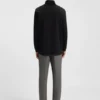 Rollneck cotton T-shirt with logo