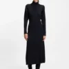 Rollneck sweater dress in virgin wool