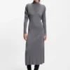 Rollneck sweater dress in virgin wool