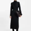 Rollneck sweater dress in virgin wool