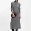 Rollneck sweater dress in virgin wool
