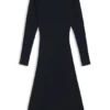 Rollneck sweater dress in virgin wool