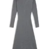 Rollneck sweater dress in virgin wool