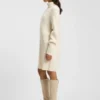Rollneck sweater dress in virgin wool and cashmere