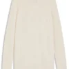 Rollneck sweater dress in virgin wool and cashmere