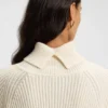 Rollneck sweater dress in virgin wool and cashmere