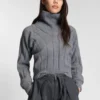 Rollneck sweater in virgin wool and cashmere