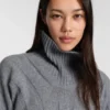 Rollneck sweater in virgin wool and cashmere
