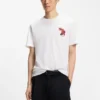 Rose-artwork T-shirt in cotton jersey