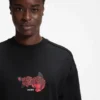 Rose-artwork T-shirt in cotton jersey