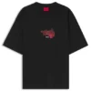 Rose-artwork T-shirt in cotton jersey
