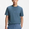 Rubber-logo T-shirt in cotton jersey