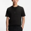 Rubber-logo T-shirt in cotton jersey