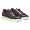 Rubber-sole trainers in leather