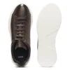 Rubber-sole trainers in leather