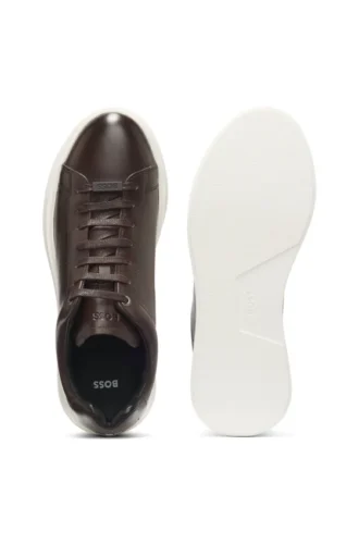 Rubber-sole trainers in leather Rubber-sole trainers in leather