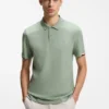 Rubberised-logo polo shirt in mercerised cotton