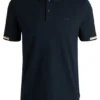 Rubberised-logo polo shirt in mercerised cotton