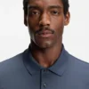Rubberised-logo polo shirt in mercerised cotton