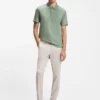 Rubberised-logo polo shirt in mercerised cotton
