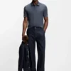 Rubberised-logo polo shirt in mercerised cotton