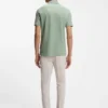 Rubberised-logo polo shirt in mercerised cotton