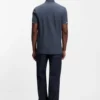 Rubberised-logo polo shirt in mercerised cotton