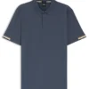 Rubberised-logo polo shirt in mercerised cotton