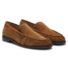Ruched-detail loafers in suede
