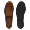 Ruched-detail loafers in suede