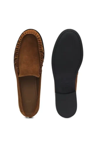 ruched detail loafers in suede 2 330x500 - Ruched-detail loafers in suede